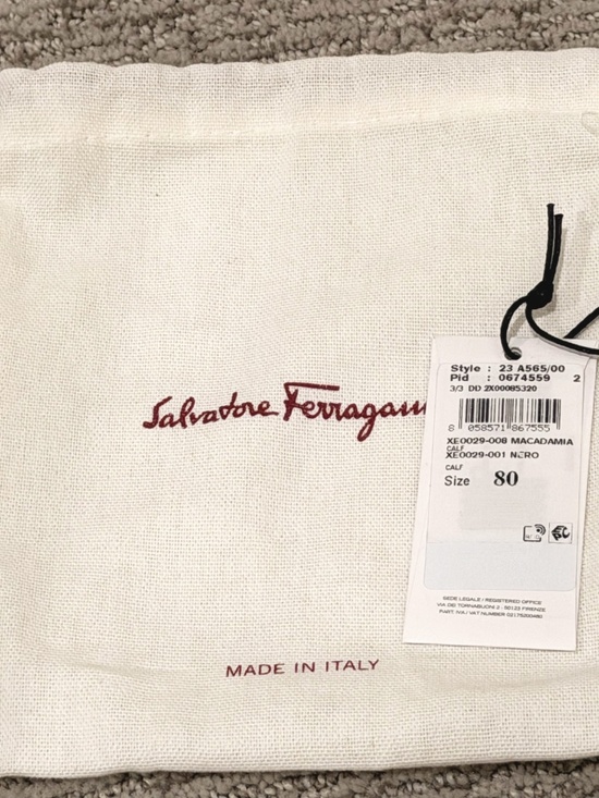 Ferragamo Reversible Gancini Belt Black Tan Gold Buckle NWT w/ Dust Bag